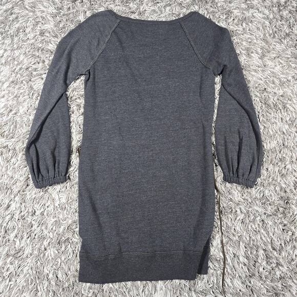 Converse One Star Dress Womens XL Gray Belted Sweater Tunic Long Sleeve Pullover - Picture 7 of 7